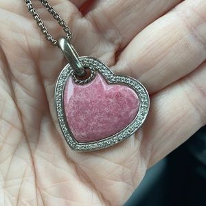 David Yurman Pink Rhodonite Heart